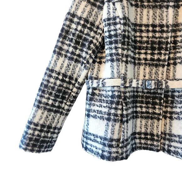 Banana Republic 100% Wool Plaid Belted Fall Winter Jacket Coat Size XL. - Picture 10 of 15